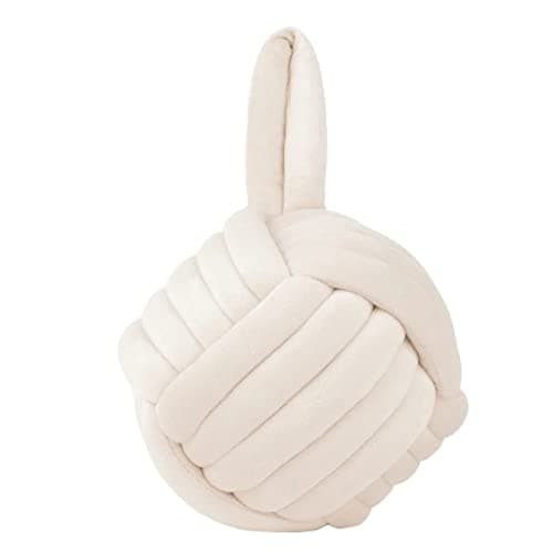 Image of Furn Knot Velvet Door Stop – Soft Plush Weighted Decorative Doorstop, Modern Home Decor (Natural)