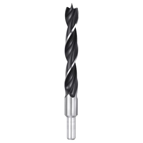 Image of sourcing map Brad Point Drill Bits 15mm(38/64") Dia Straight Steel Round Shank Drill Metric Brad Point 3.9" Drilling Depth Spiral Twist Drill Bits for Carpenter Woodworking Plastic Rubber