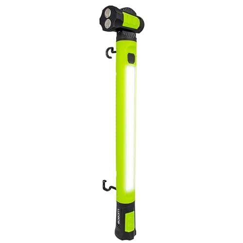 Image of Luceco LED High-Output Inspection Batten Torch Light with USB Power Bank, 2 Light Modes, Rechargeable, Work Light, Spotlight, Green, IK05, 10W, 1000lm, 6500K, LILW100U65UC