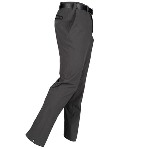 Image of Stromberg Men's Weather Tech Stretch Golf Trousers - Waterproof & Breathable 3-Ply Fabric with Thermal Layer - Non-Iron, Stain Resistant Polyester Blend for Comfort & Performance on The Course Grey