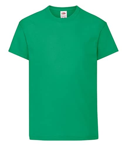 Image of Fruit of the Loom Kids Original T Shirt - 21 Colours / Kelly Green - Age 5-6 Years