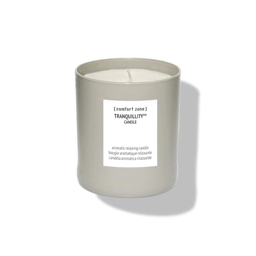 Image of Comfort Zone Tranquillity Candle - 280g - Notes of Vanilla, Rose, Cedarwood - Lasts for 55 Hours - for Wellbeing and Relaxation - Suitable for Vegans - Free from Synthetic Fragrance