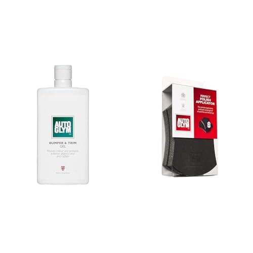 Image of Autoglym Bumper & Trim Gel, 500ml - Revives Colour, Protects Exterior Trim, Perfect Polish Applicator - Specially Designed Car Polish Applicator Pads with Point