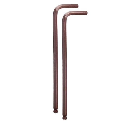 Image of sourcing map 2pcs Ball End Hex Key Wrench 7/32" SAE S2 Steel Long Arm L-Shape Hexagon Wrenches Repairing Tool for Home Bike Motorcycle Repair, Red Brown