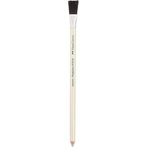 Image of Faber-Castell 185800 Perfection Eraser Pencil with Brush - White