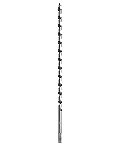 Image of QWORK® Wood Auger Drill Bits, 12mm x 400mm, Cuts Shallow and Deep Holes in Wood, 1 Piece