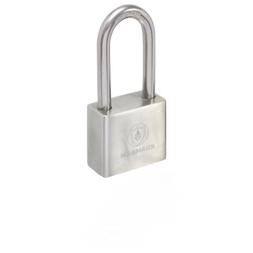 Image of Magmaus® PDE40 [Never-Rust] Heavy Duty Waterproof Outdoor Padlock with 3 Keys - Stainless Steel - [High Security Protection] - Ideal Gate or Shed Lock