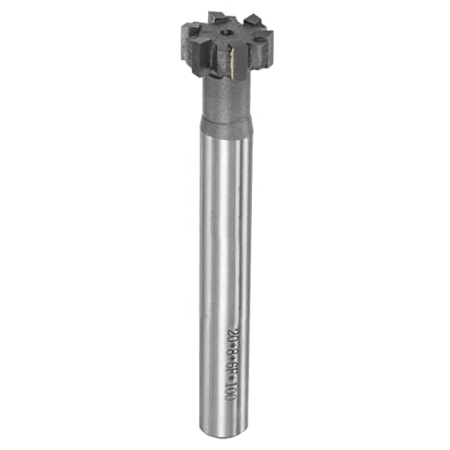 Image of sourcing map T-Slot Milling Cutters, 8mm Depth 20mm Cutting Dia 12mm Shank Tungsten Carbide Tip 6 Flutes T Slot End Mill for Stainless Steel Copper Aluminum