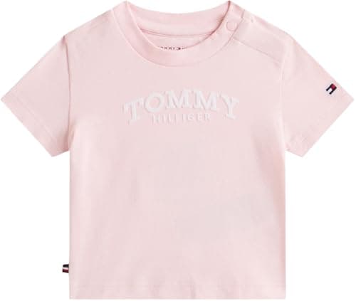 Image of Tommy Hilfiger Newborn MONOTYPE Logo TEE S/S KN0KN02146 Pink (Duchess Pink) 9 Month