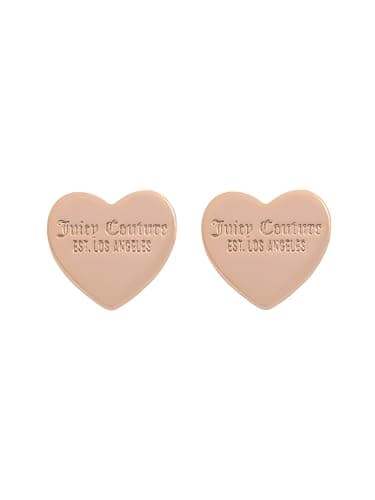 Image of Juicy Couture Heart Stud Earrings for Women (Gold)