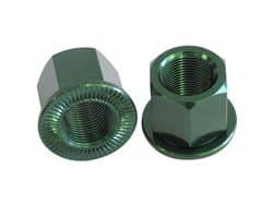 Image of Wheel Nuts Savage Bmx Bike 14mm Alloy Anodised 7 Colours SVNU001 (Green)