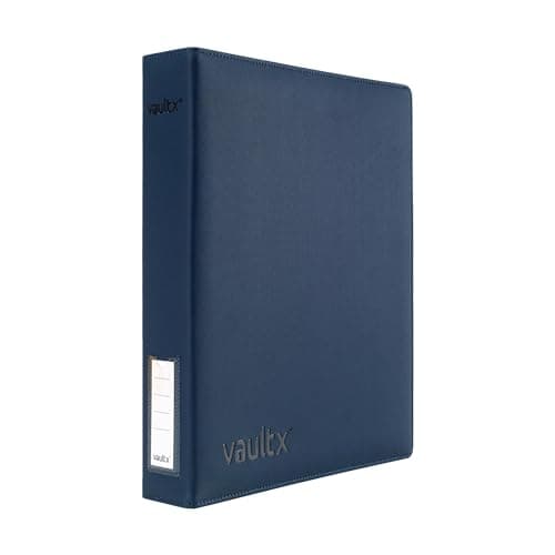 Image of Vault X Slim Ring Binder, 540 Cards, fits 9 Pocket Pages, Exo-Tec Material, 3 D-Ring Folder, for Trading Cards (Blue)