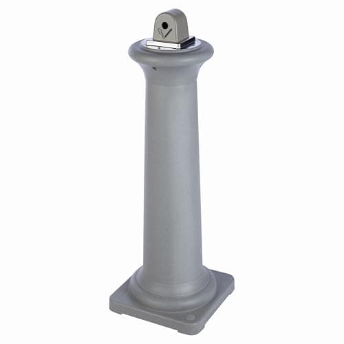 Image of Rubbermaid Commercial Products GroundsKeeper Tuscan Stainless Steel Smoking Receptacle with Sandstone and Iron Black Finish
