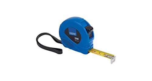 Image of Draper 3m/10ft Easy-Find Tape Measure | Measuring Tape with Locking Button | Metric and Imperial Graduations | Belt Clip | 75880