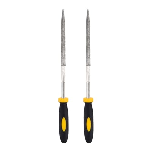 Image of sourcing map 2Pcs Diamond File 5 x 175mm 120 Grit Diamond Needle Square Files for Metal Glass Wood Stone Grinding Polishing Engraving