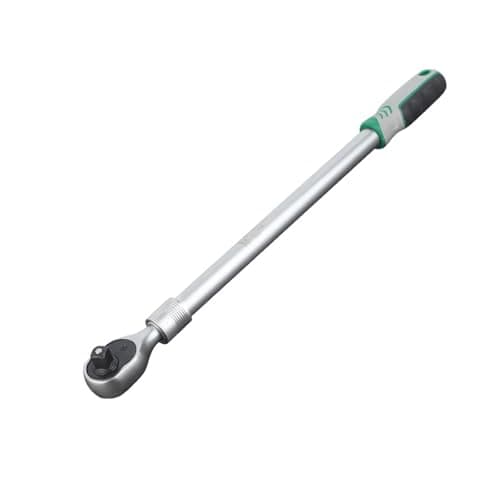 Image of Reversible Soft Grip Ratchet - Telescopic Ratchet 1/2 Inch Drive 72 Teeth Extendable Handle 48.5-63 cm with 8 Locking Positions Quick Release Socket Wrench Handle