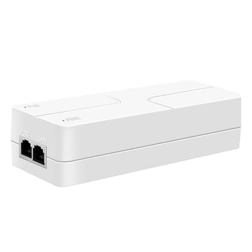 Image of 2.5G PoE++ Injector 60W Adapter with 2 RJ-45 Ports - 100/1000/2500 Mbps, IEEE 802.3af/at/bt Compliant, Plug & Play, Distance up to 100 Meters, Wall/Desktop Mount (60W)