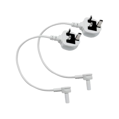Image of BrightOn® Power Cord Compatible with Sonos ERA 100, ERA 300, Mini Sub and Sonos Sub, UK Version (2-Pack, White, 0.3 Meter)