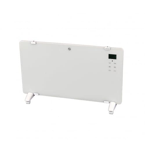 Image of Oypla 2000W White Glass Free Standing/Wall Mounted Electric Panel Convector Heater