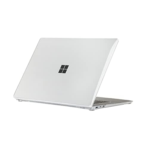 Image of Se7enline Compatible with 2022 13.5 inch Microsoft Surface Laptop 5 Case for 2021 2019 2018 Surface Laptop 4/3/2 with Alcantara Material Model 1769/1867/1958/1950 Hard Shell Case,Crystal Clear