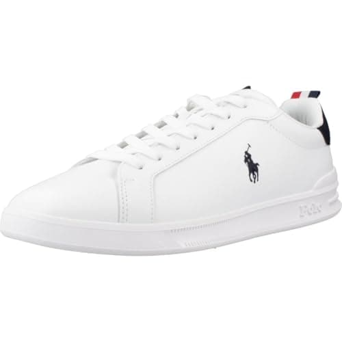Image of POLO RALPH LAUREN Mens Heritage Court Trainers White 10 UK