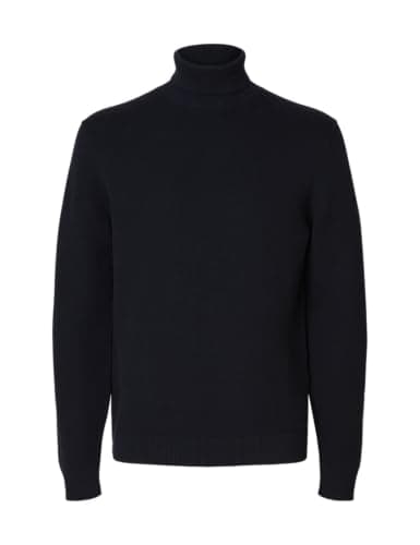 Image of SELECTED FEMME Slhdane LS Knit Structure Roll Neck Noos, Sky Captain, M