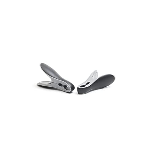 Image of Brabantia - Smart Pegs - Laundry Pegs - Strong Grip for Heavy Laundry - Without Imprints - No Rust Stains - 100% Plastic - for Peg Bag - Laundry Essentials - Set of 8 - Black/Grey - 8 x 4.5 x 2.6 cm