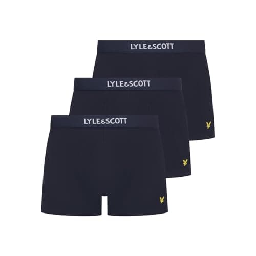 Image of Lyle & Scott Mens Devon 3 Pack Boxers Peacoat XXL