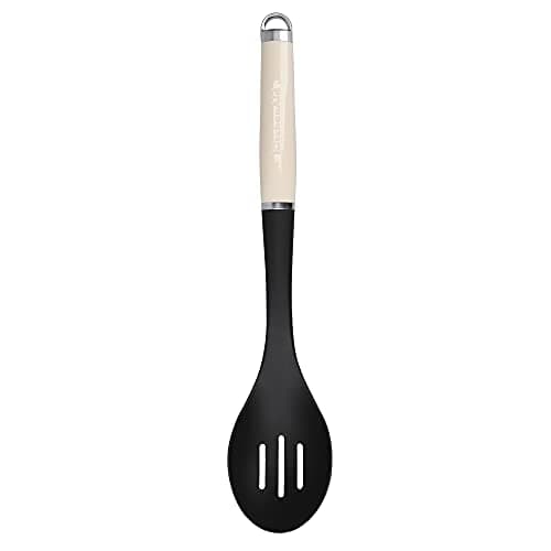 Image of KitchenAid Nylon Slotted Spoon – Almond Cream