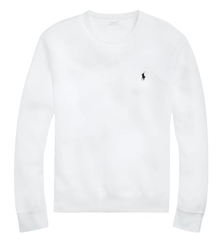Image of POLO RALPH LAUREN Men's Double Knit Sweatshirt (UK, Alpha, L, Regular, Regular, White)