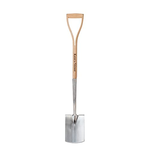 Image of Kent & Stowe Garden Life Stainless Steel Digging Spade, Light and Compact Traditionally-Styled Garden Tool, All Year Round Made from Stainless Steel and Ash Wood