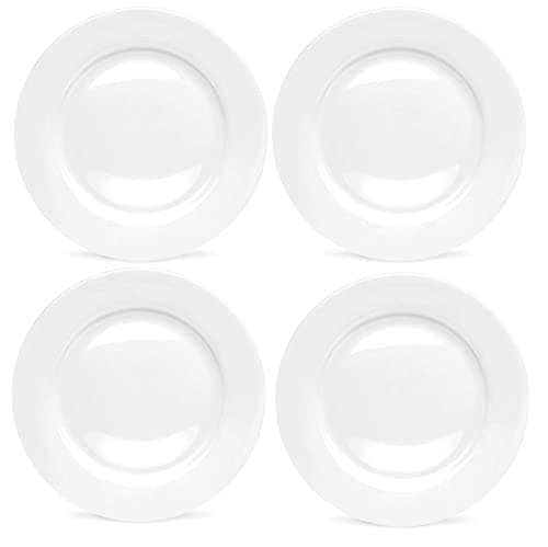 Image of Royal Worcester x Wrendale Designs Set of 4 White Dinner Plates - Fine Bone China Plate, Dishwasher & Microwave Safe, Suitable for Everyday Use or Entertaining, 27cm