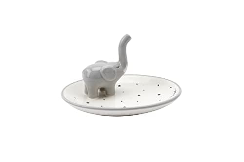 Image of CGB Giftware Elephant Ring Trinket Dish | Grey | Home Accessory | Jewellery Earrings Rings Organiser | Gift Box | Gift For Home | Harbour House GB07011