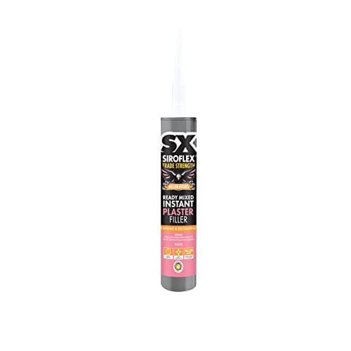 Image of SX Siroflex Instant Plaster Filler White – Ultra Light Ready Mixed Filler for Repairing Cracks and Holes in Walls and Ceilings. Quick Drying, Non‑Shrinking, Sandable and Overpaintable – 310ml