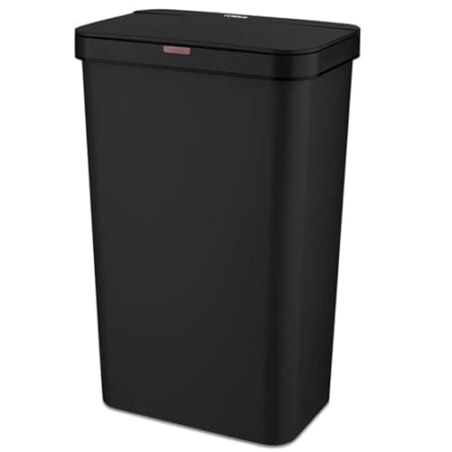 Image of Tower T838005B Rectangular Sensor Bin with Fingerprint Proof Coated Exterior, Plastic, 50 L, Black