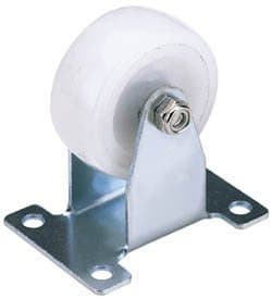 Image of Draper 65502 75mm Diameter Fixed Plate Fixing Nylon Wheel - S.W.L. 100Kg