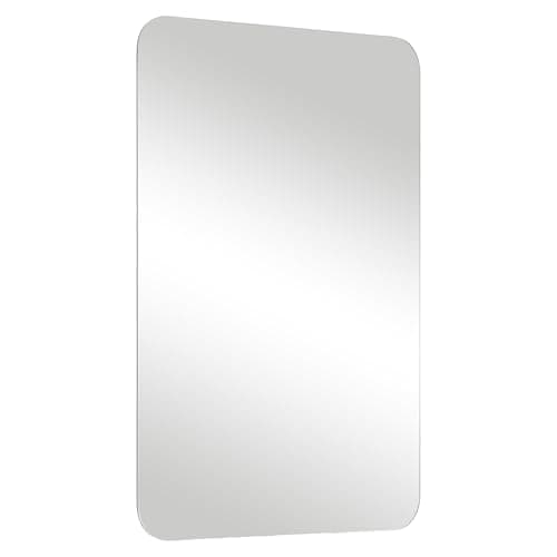 Image of Home Selections Frameless 300x500mm Bathroom Wall Mirror, 30 x 50cm Rectangular Mirror, Polished Edge, Wall Mounted Landscape or Portrait