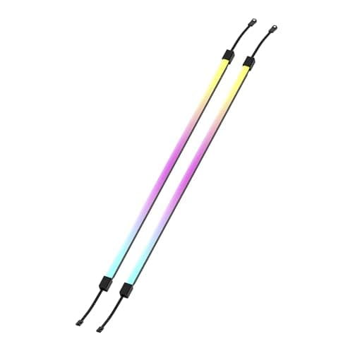 Image of CORSAIR LS350 Aurora Light RGB Strips 350mm – 2x Magnetic Diffused Individually Addressable RGB LED Strips – +5V ARGB Header or CORSAIR iCUE Controller – ARGB to iCUE 3-Pin Adapter Cable Included