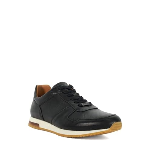 Image of Dune London Mens Trilogy Lace-Up Runner Trainers Size UK 10 Black