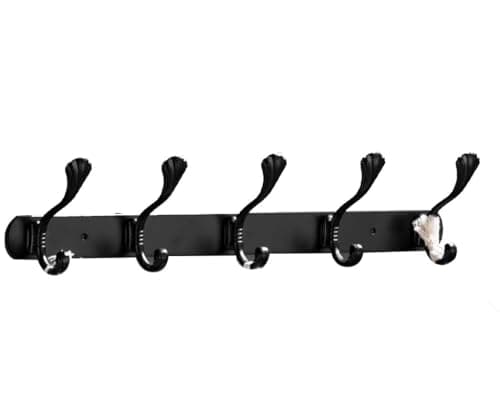 Image of MERRIYARD Door Hooks,Coat Hook,Rail Hanger Hooks5 Stainless Steel Wall-Mounted Bathroom Rack Bedroom Key Wall Mounted(Single Hook,45cm)