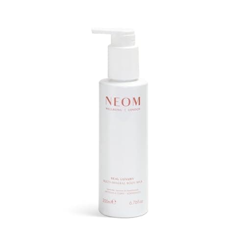 Image of NEOM- Multi-Mineral Body Milk 200ml (Lavender, Jasmine & Sandalwood) | Real Luxury | Magnesium, Rosehip Oil & Chia Seed Oil | Moisturise, Nourish & Replenish | Vegan
