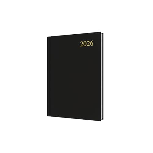 Image of Collins - Essential - 2026 12 Month Calendar Year Planner, Day-To-Page Diary, A5 Hard Cover - Black (ESSA51.99-26)