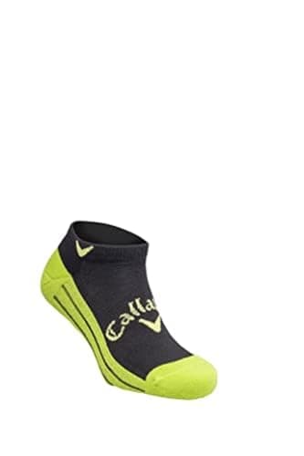 Image of Callaway Men's 2022 Men's Tour Cotton Crew Socks, Black/Lime, One Size UK