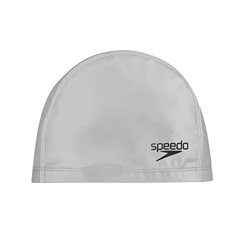 Image of Speedo Unisex-Adult Pace Swimming Cap | Comfort Fit, Silver, One Size