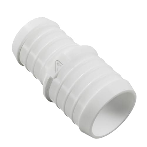 Image of 76mm > 63mm Plastic Hose Straight Fitting Reducer Pipe Reducing Adapter White