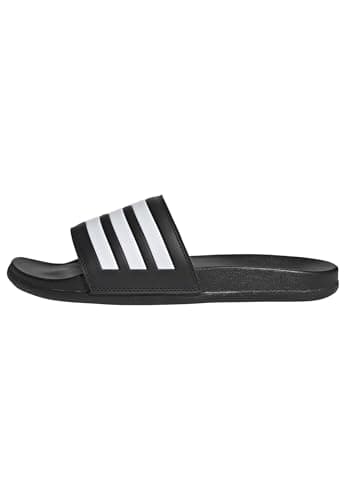 Image of adidas Unisex Adilette Comfort Slides, Core Black/Cloud White, 11 UK
