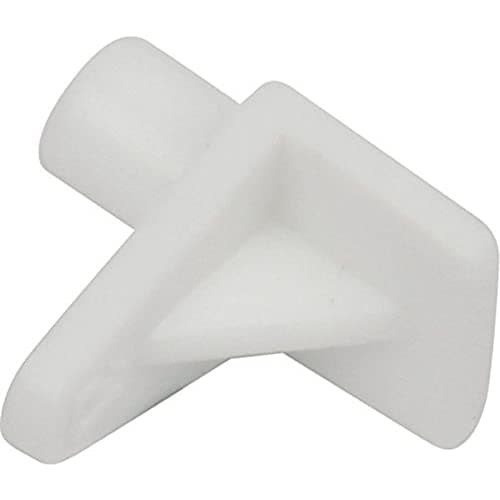 Image of Merriway BH06739 (48 Pcs) Spade Type Push-in Shelf Support, White Plastic - Pack of 48 Pieces