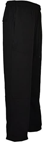 Image of Mens Jogging Fleece Bottoms Joggers Casual Trousers Open Hem 27 29 31 Inside Leg (XL Extra Short, Black)