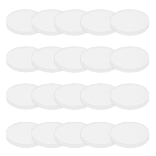Image of PATIKIL Solid Round Silicone Rubber Sheet, 20 Pcs 25mm OD x 3mm Thick Round Silicone Sealing Gasket Pads Bumper Pads for Home Craft Industrial Anti Vibration Slip Gasket, Translucent