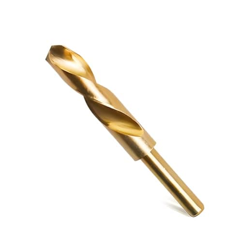 Image of 18mm HSS Cobalt Drill Bit, 18mm Reduced Shank Twist Drill with 10mm Round Shank for Stainless Steel Metal Wood Plastic, High-Speed Steel 6542